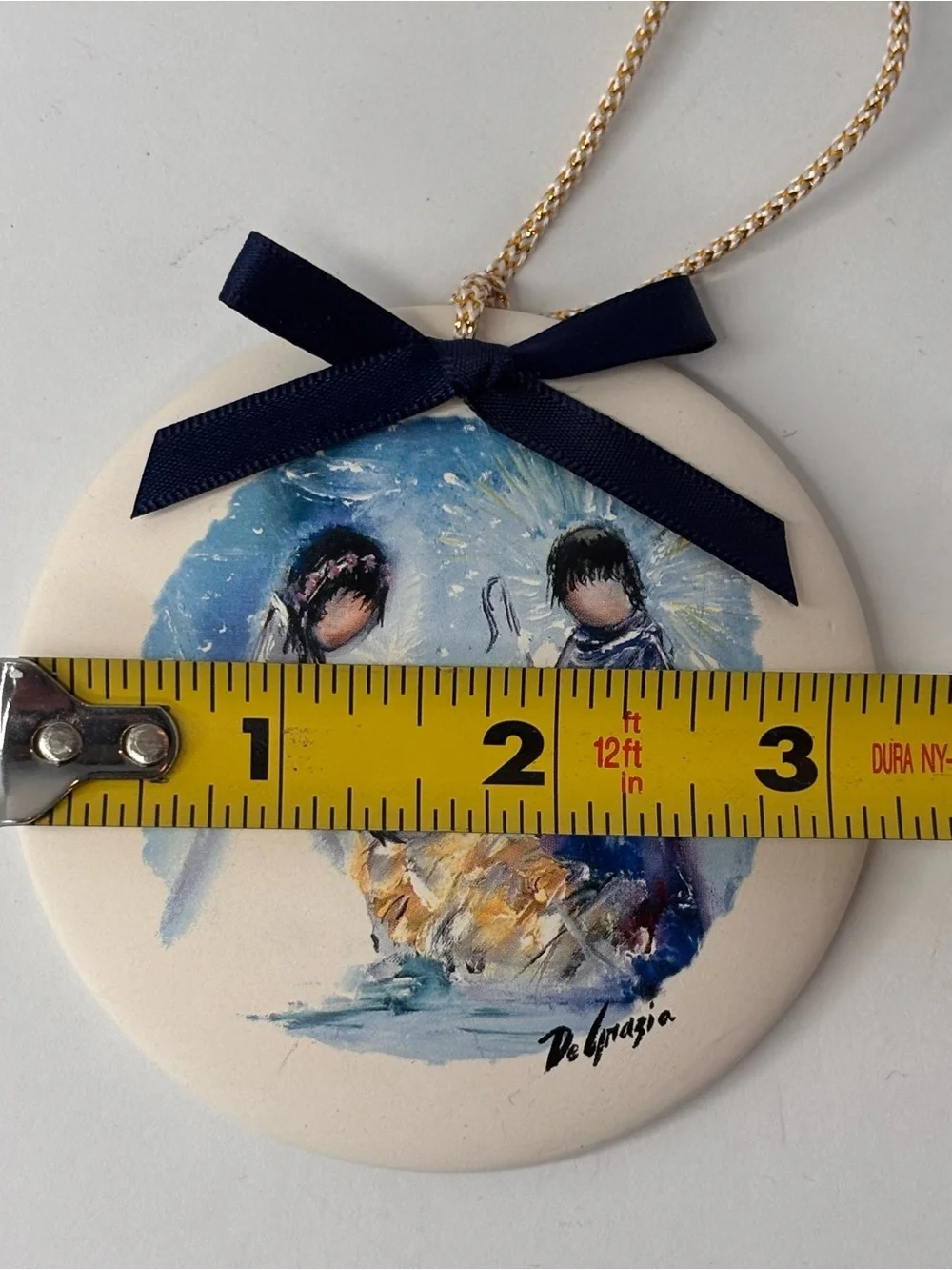 Vintage De Grazia Nativity Scene Christmas Ornament Collectors Edition 3